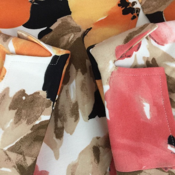 Alfred Dunner Open Front Blazer Jacket Women Sz 12 Hawaiian Tropical Fully Lined - Picture 8 of 11